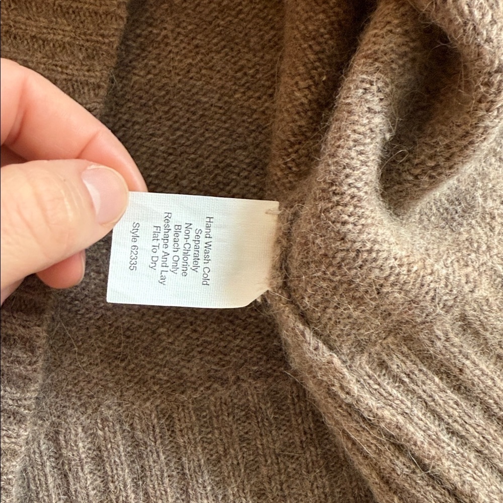 J. Crew Tan Lambs Wool Rabbit Hair Blend Crewneck Sweater - Picture 5 of 7